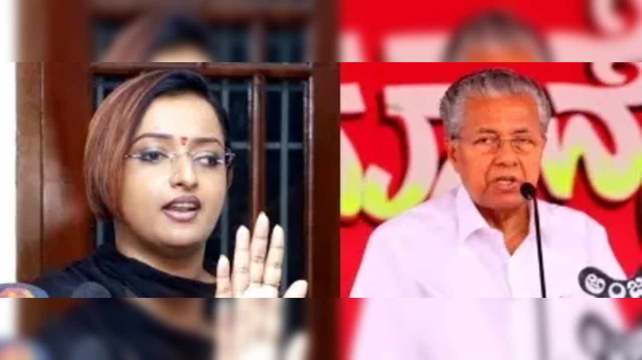 Pinarayi Vijayan and Swapna Suresh