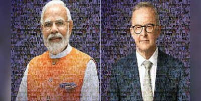 PM Modi Anthony Albanese gifted collages fashioned by images of Indian and Australian cricketers