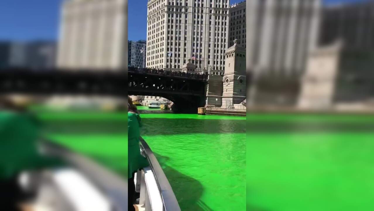 Viral video Every year, Chicago River is dyed green for St. Patrick’s