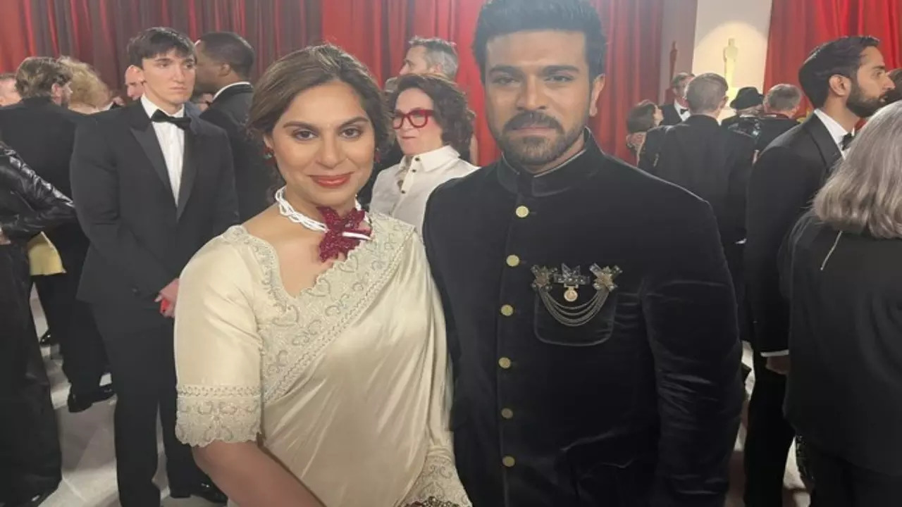 Oscars 2023: RRR's Ram Charan graces red carpet with pregnant wife Upasana, says, 'Baby is bringing luck'