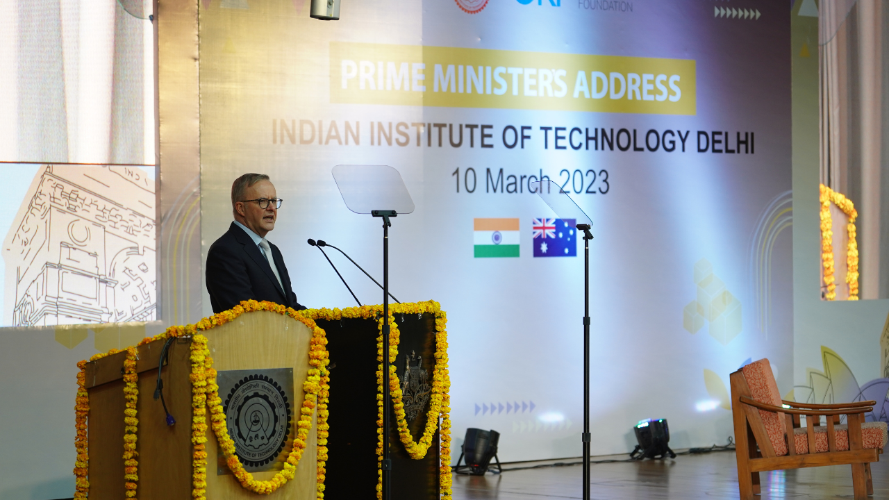 Australian PM at IIT Delhi