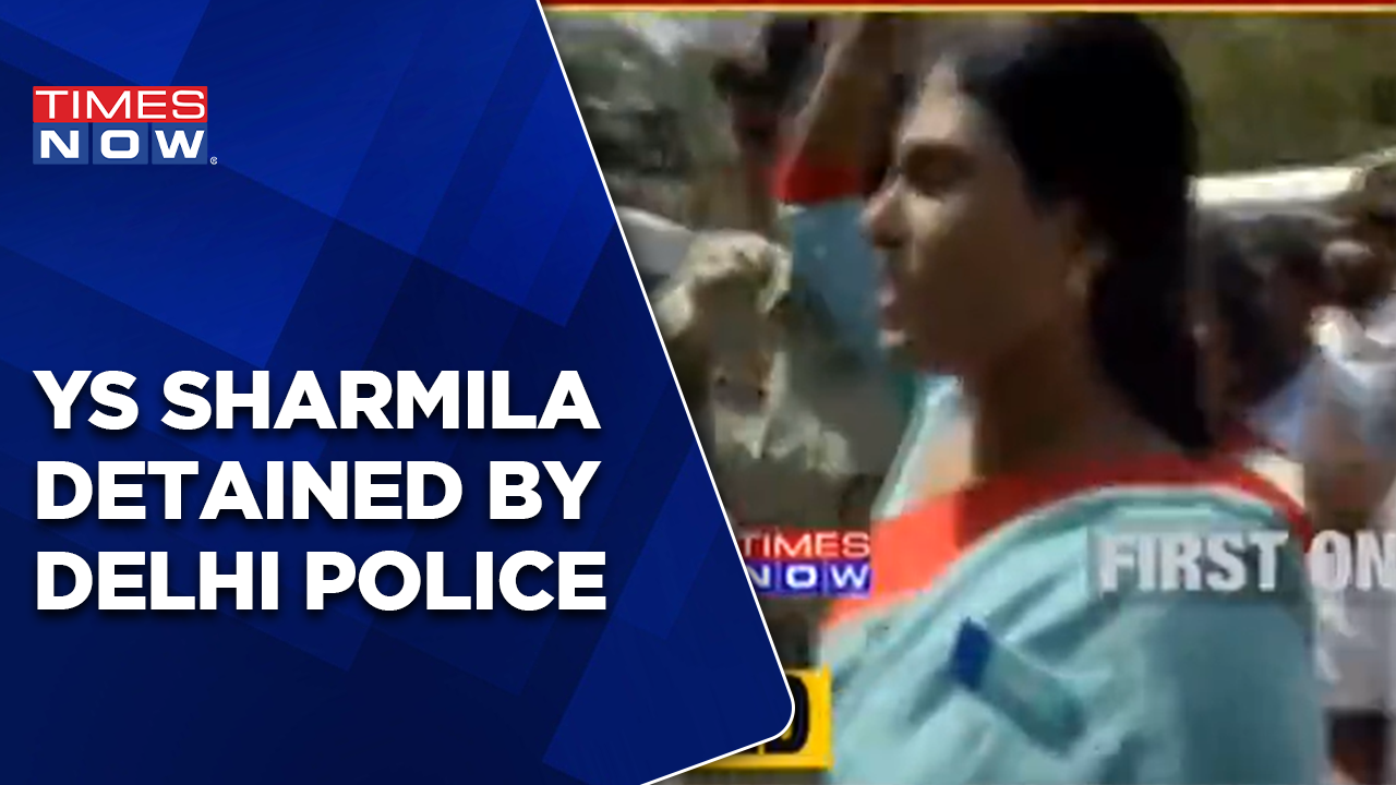 YSR Telangana Party Leader YS Sharmila Detained By Delhi Police During ...