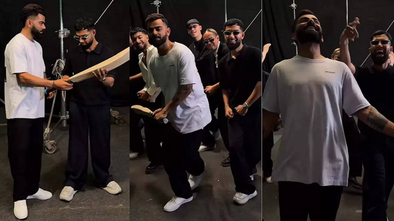 Virat Kohli schwingt ein Bein mit der norwegischen Tanzgruppe Quick Style in Mumbai, das Video geht viral