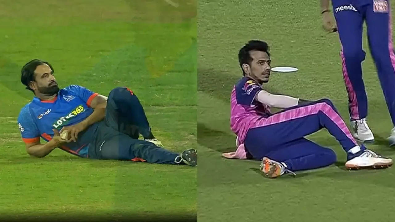 Irfan Pathan recreates Yuzvendra Chahal's iconic pose.