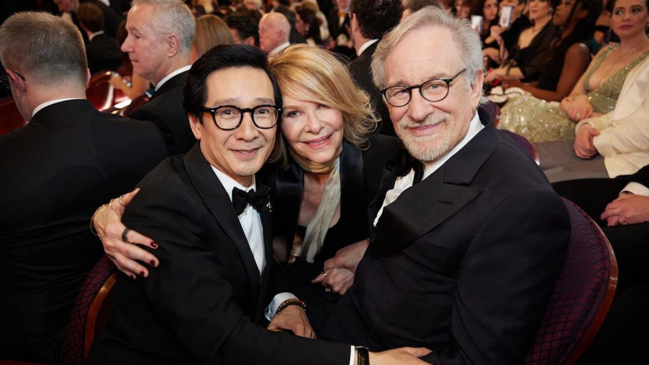 Ke Huy Quan, Steven Spielberg and Kate Capshaw