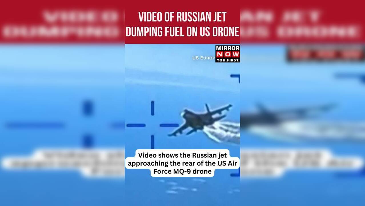 Video Of Russian Jet Dumping Fuel On US Drone
