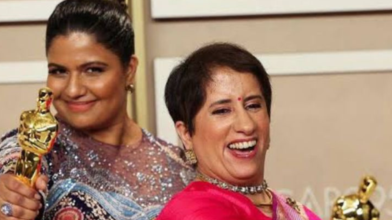 Guneet Monga and Kartiki Gonsalves