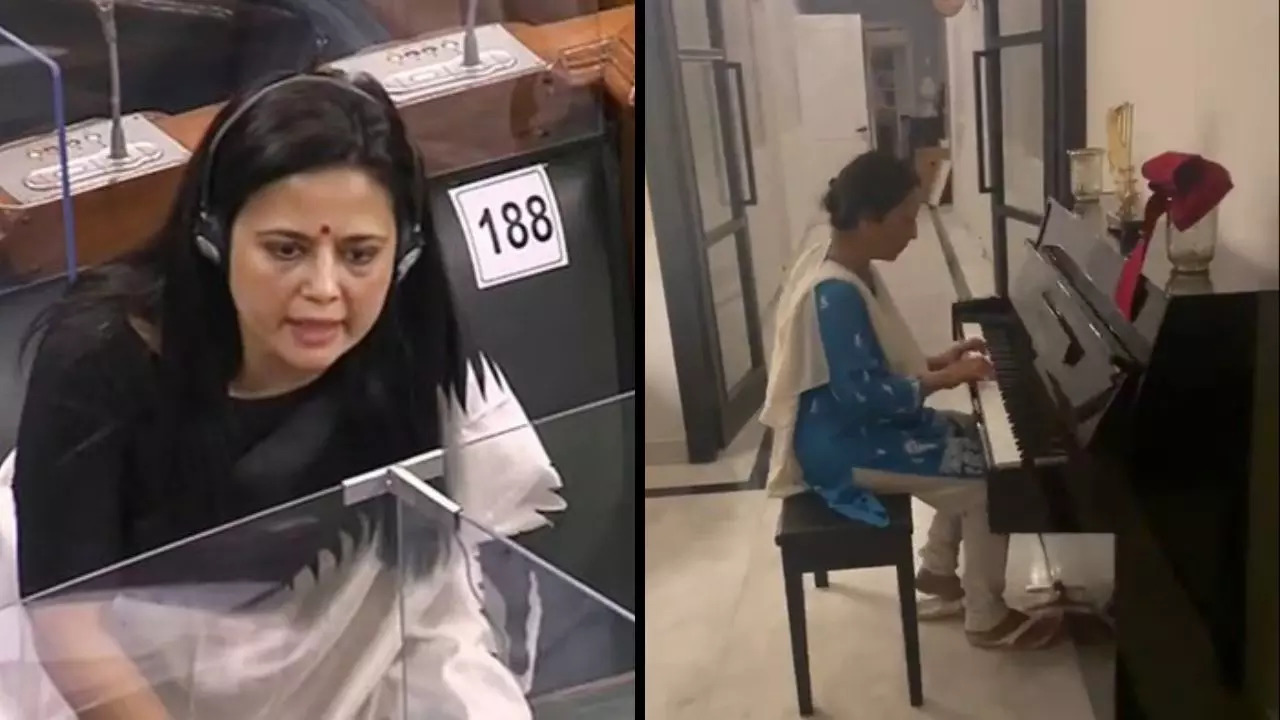 TMC MP Mahua Moitra shared a video of her mother, Majoo Moitra, playing 'Que Sera Sera' on a piano | Screenshot: @mahuamoitra/Twitter