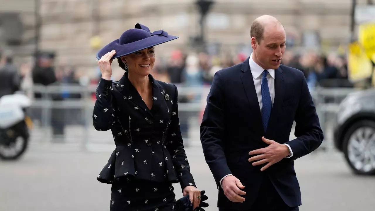 Britain's Prince William and Kate Middleton