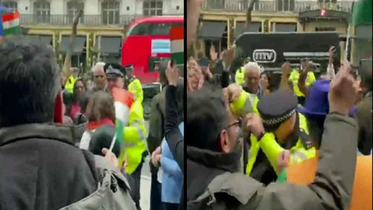 British cop dances with Indians