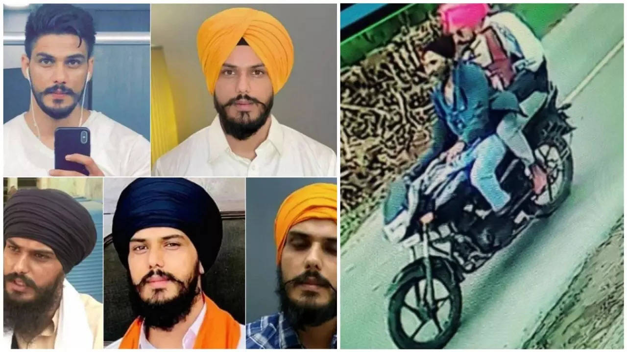 Amritpal Singh's video on bike surfaces; cops share his different looks as hunt continues