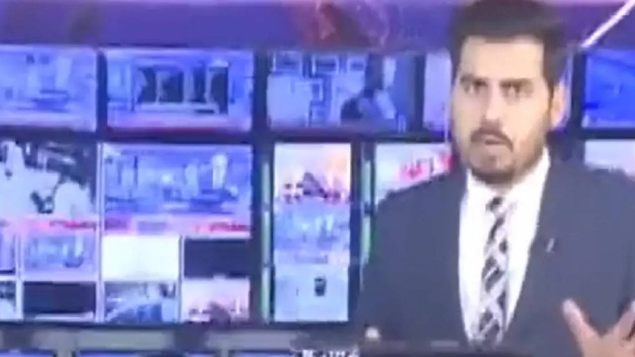 watch: video shows tv anchor delivering news as entire studio shakes due to earthquake
