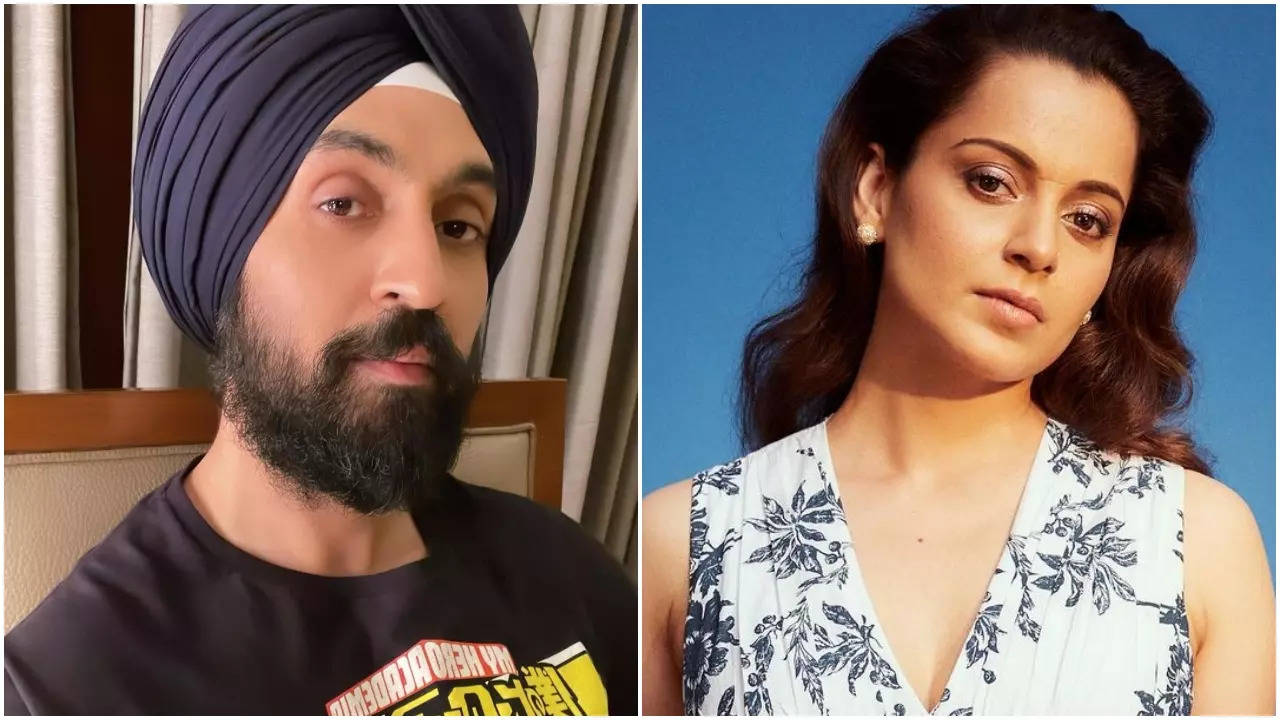 Diljit Dosanjh and Kangana Ranaut