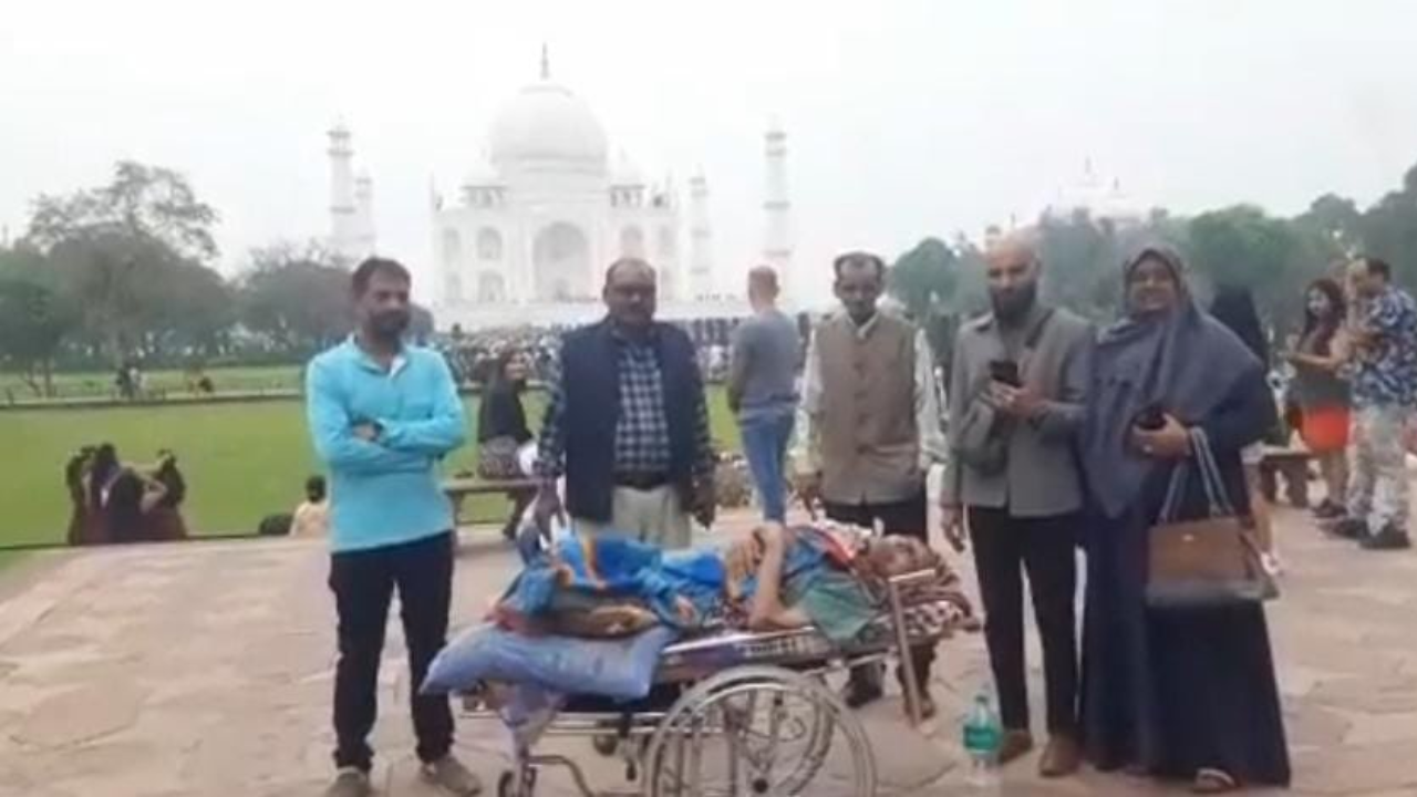 85-year-old woman sees Taj Mahal on stretcher