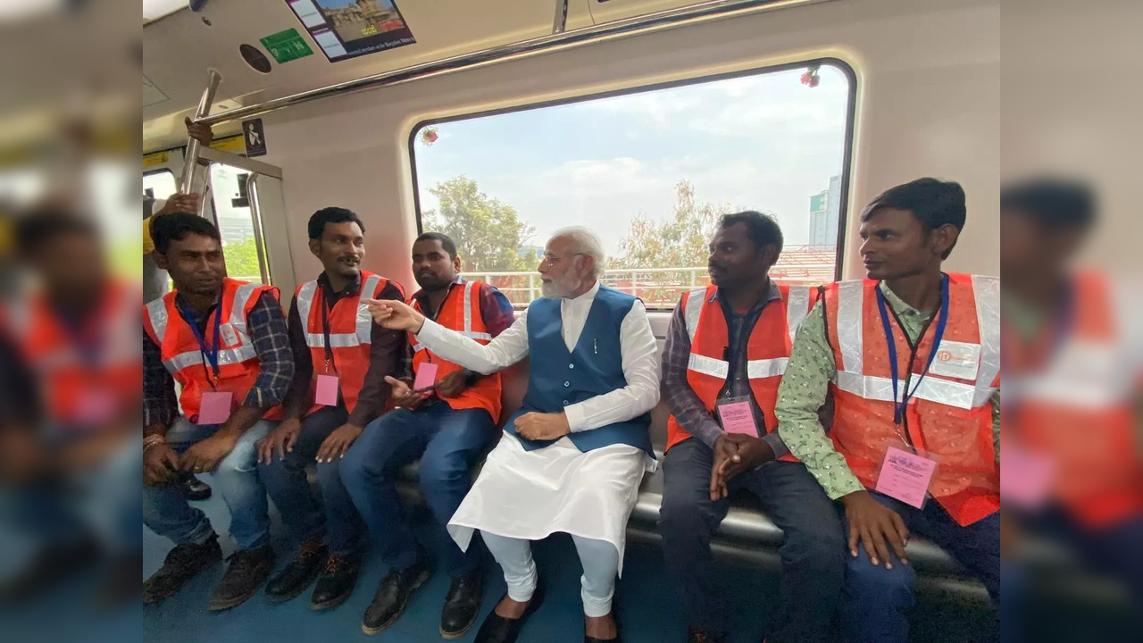 PM Modi inaugurated Whitefield (Kadugodi) to Krishnarajapura Metro Line on Saturday