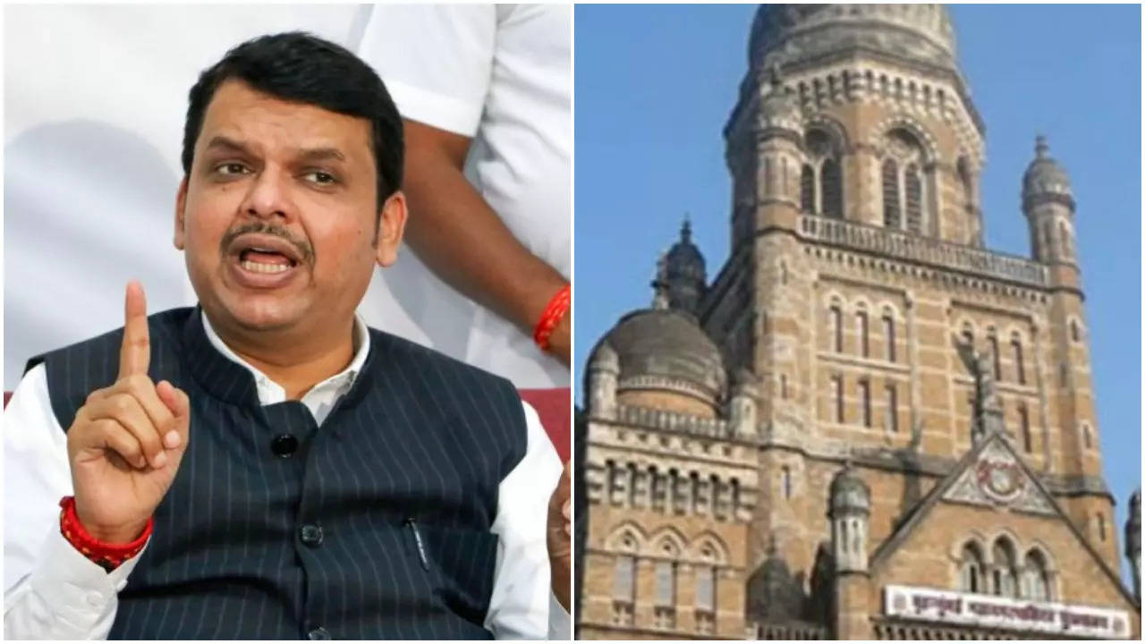 Devendra Fadnavis and BMC building