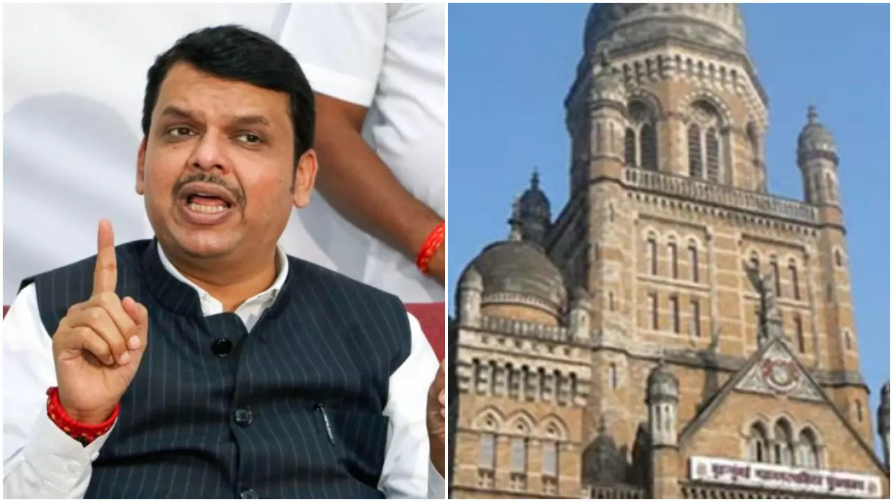 Devendra Fadnavis and BMC building