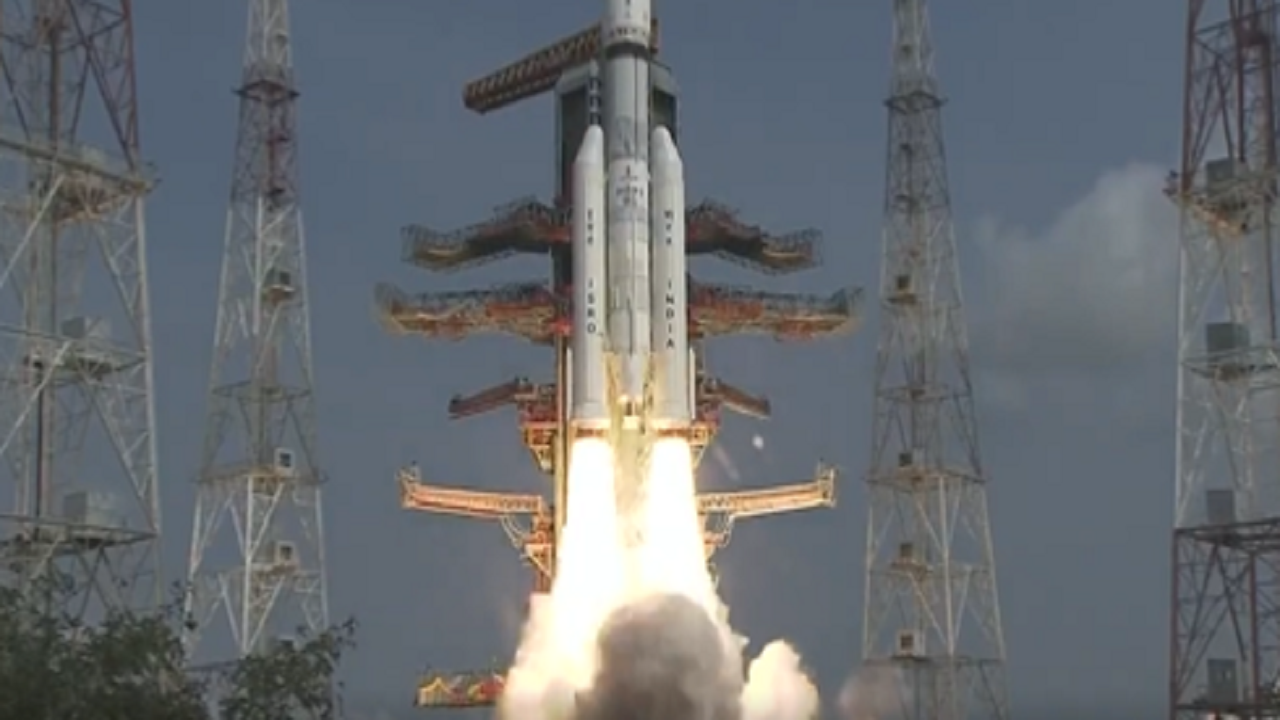 Watch Isro Launches Largest Lvm Rocket Carrying Satellites All