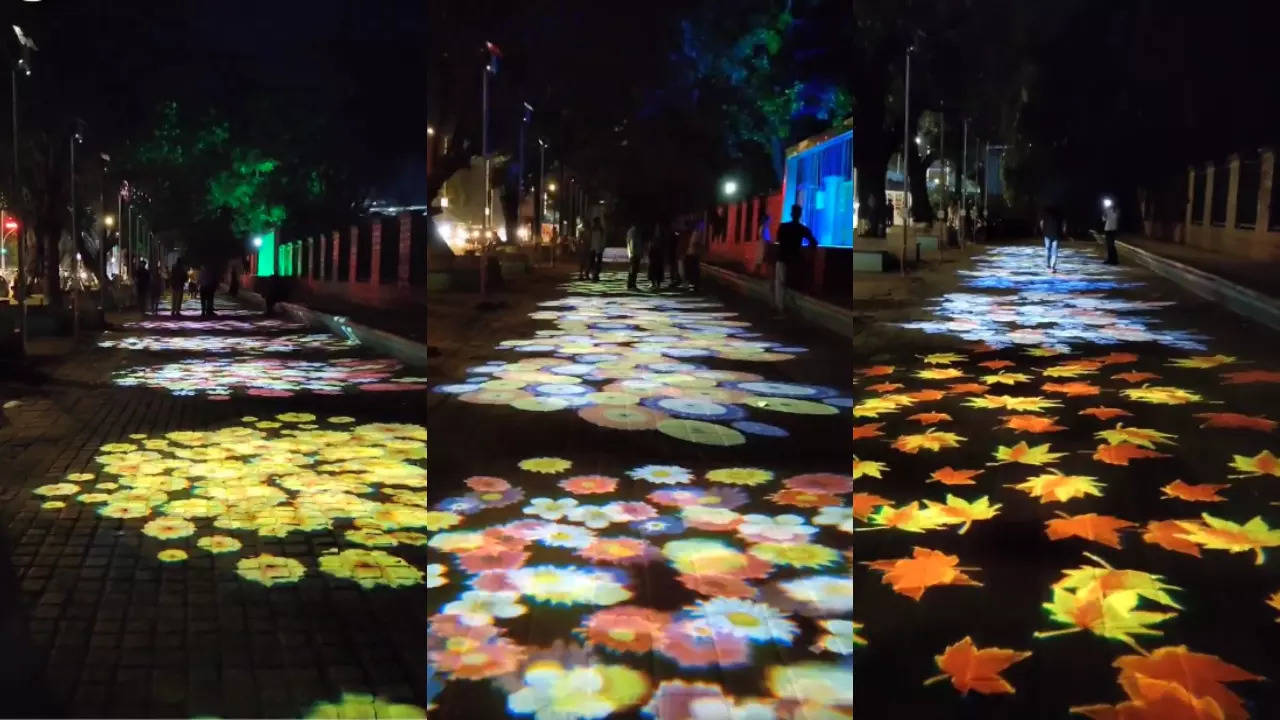 BMC shared a video of the lit up walkway.