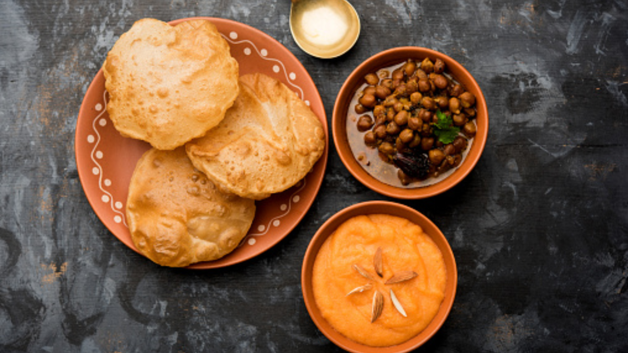 Poori and Kala Chana for Ashtami