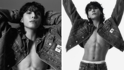 BTS' Jungkook flaunts abs in latest Calvin Klein shoot but ARMY can't get  over his ICONIC tiny waist. WATCH | Entertainment News, Times Now