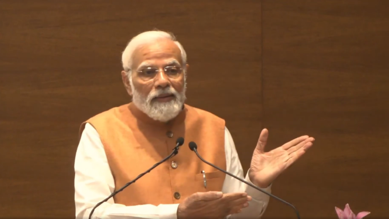 PM Narendra Modi addresses BJP leaders, workers