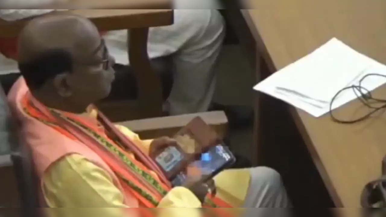 VIDEO: BJP MLA from Tripura caught watching porn in Assembly | Times Now