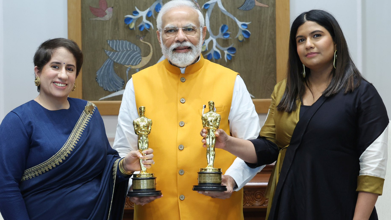 PM Narendra Modi calls The Elephant Whisperers 'cinematic brilliance' as he meets Guneet Monga, Kartiki Gonsalves