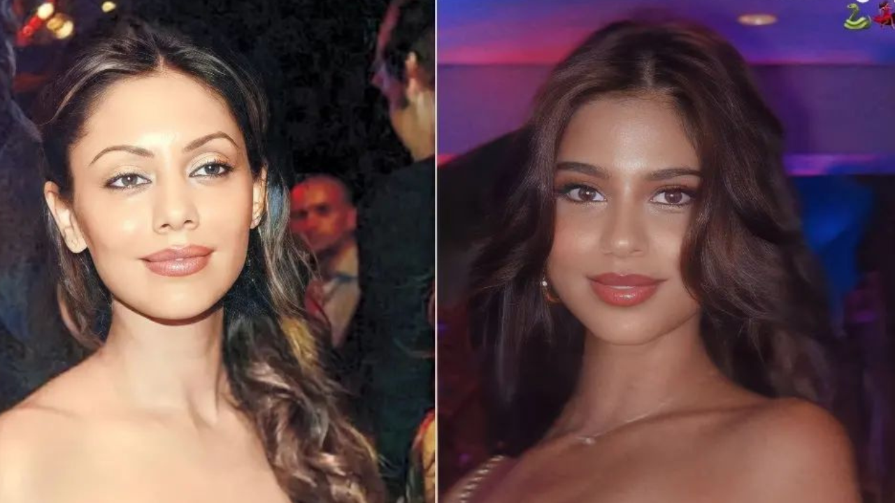 Suhana Khan wears mom Gauri's Strapless Plunging Neckline Dress As She Parties With Agastya Nanda And Others