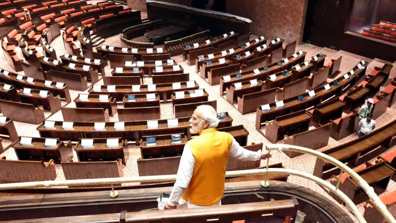 PM Modi visits new parliament