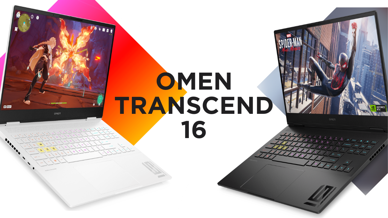 HP OMEN Transcend 16 gaming laptops with miniLED screen, 13th Gen