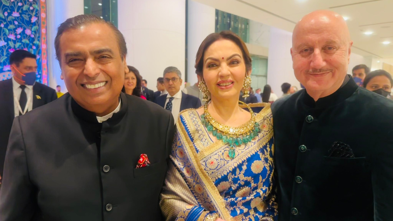 Mukesh Ambani, Nita Ambani, Anupam Kher