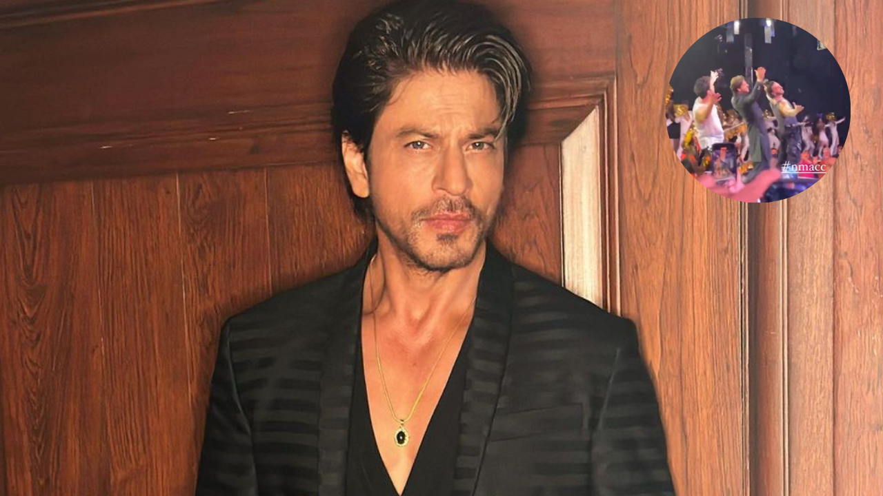 Shah Rukh Khan dances to Jhoome Jo Pathaan at NMACC Gala, goes 'Party Ambani ke ghar pe rakhoge...'