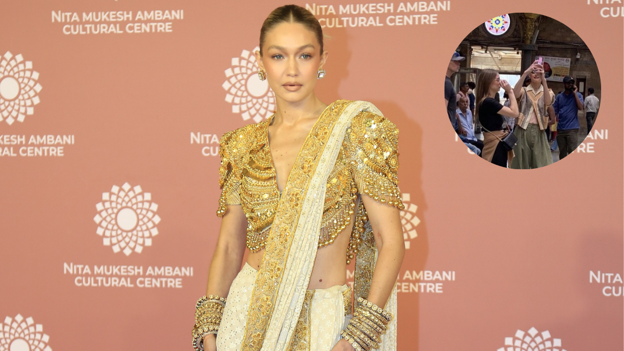 Gigi Hadid Visits Mumbai's CSMT During India Trip For Nita Mukesh