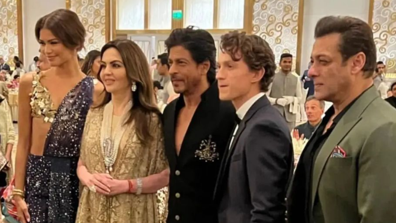 NMACC Gala Day 2: Tom Holland, Zendaya Pose With Shah Rukh Khan, Salman Khan and Nita Ambani