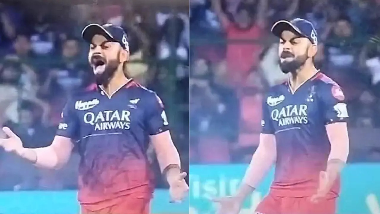 Virat Kohli angry reaction after dropped catch.