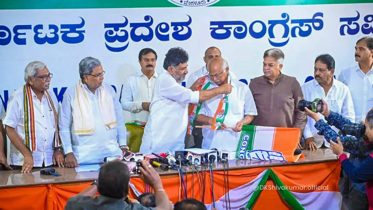 dks KARNATAKA BJP MLA from Kudligi Karnataka NY Gopalakrishna joined the Congress