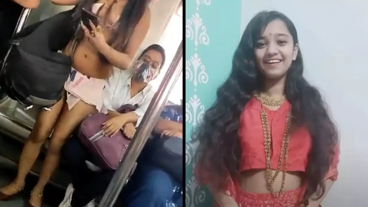 Rhythm Chanana came to be known as the 'Delhi Metro girl' after being spotted wearing a bra and a miniskirt in a viral video | Screenshot: NewsNation/Youtube