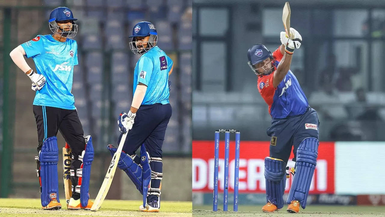 Prithvi Shaw Yash Dhull Sarfaraz Khan Delhi Capitals IPL 2023 Playing XI vs Rajasthan Royals.