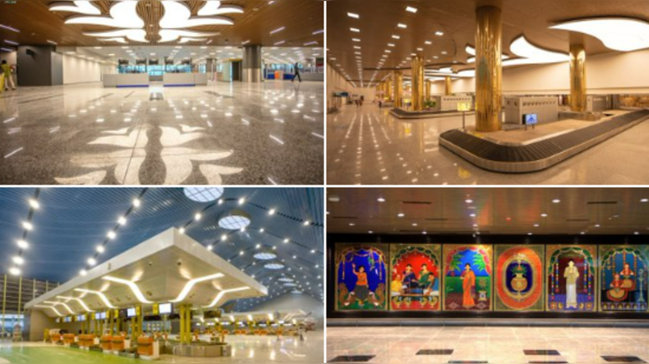 PM Modi inaugurates Chennai airport's new terminal building | Lavish facility adorned with Kolam, temples, Bharatnatyam