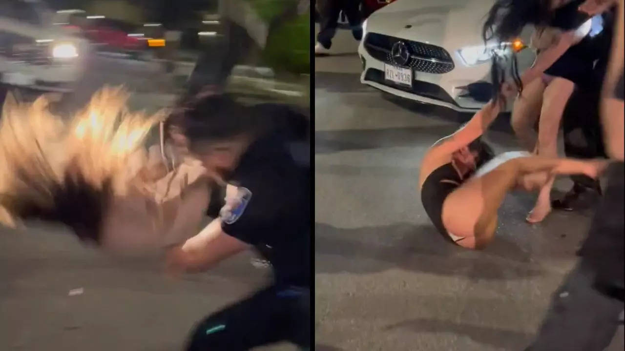 San Antonio brawl: Video shows security slamming woman to ground