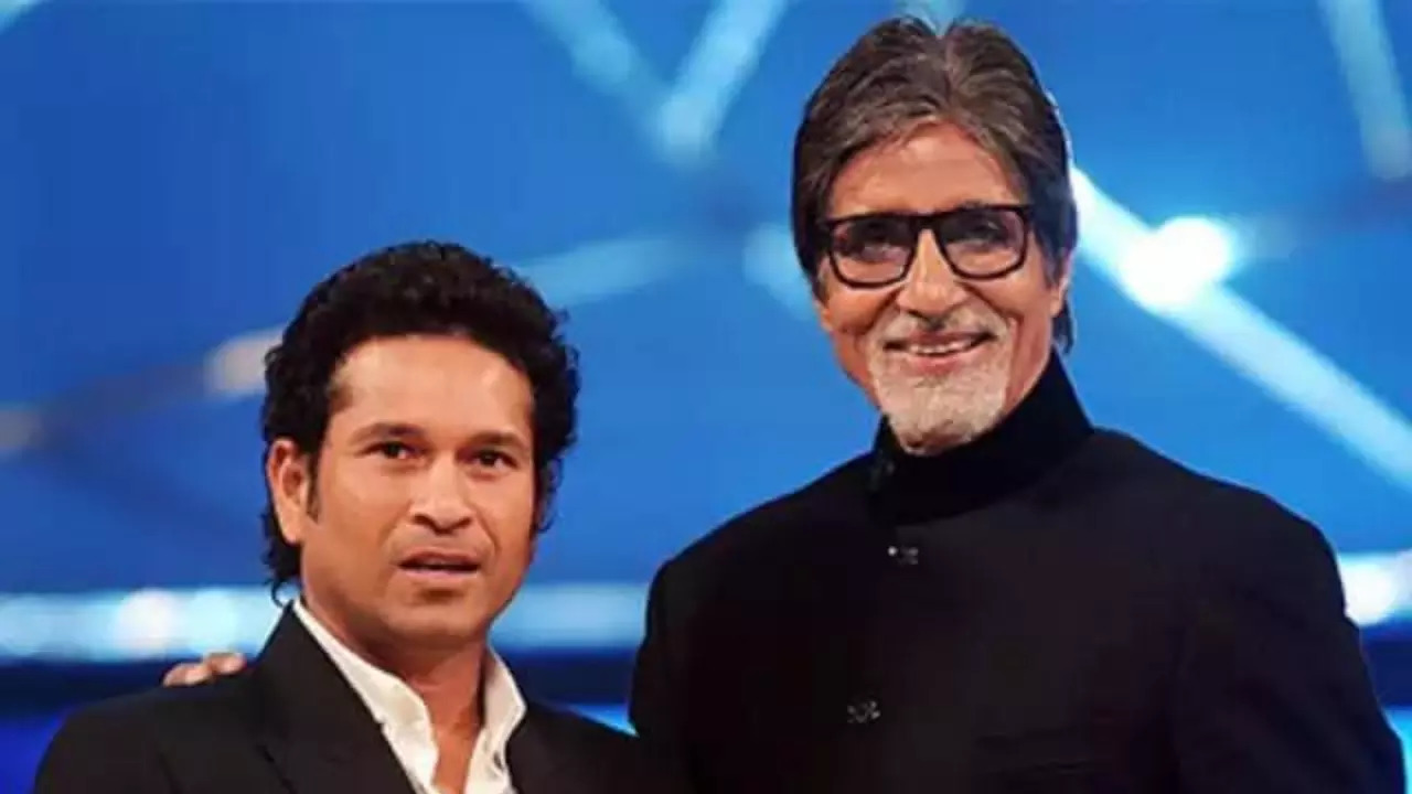 Sachin Tendulkar and Amitabh Bachchan