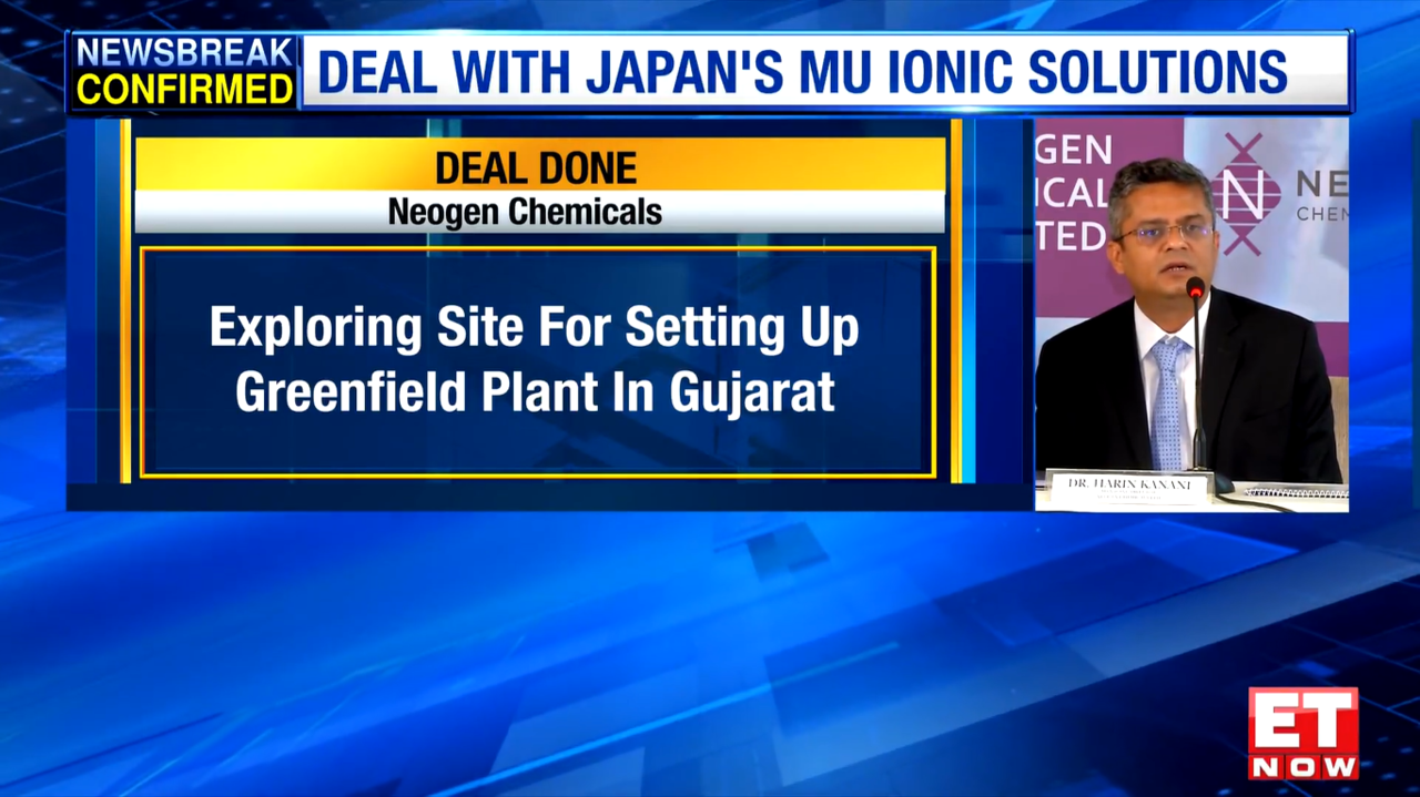 Landmark agreement! Neogen Chemicals 'first proud recipient' of licence from Japan's MUIS to manufacture electrolytes in India