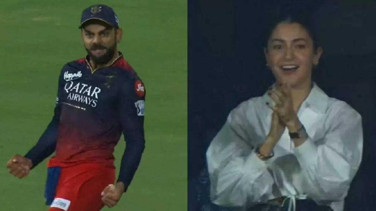 Virat Kohli Anuskha Sharma KL Rahul Viral Video IPL 2023 match.