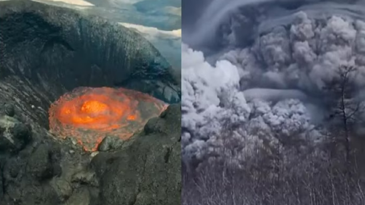 Shiveluch Volcano erupts