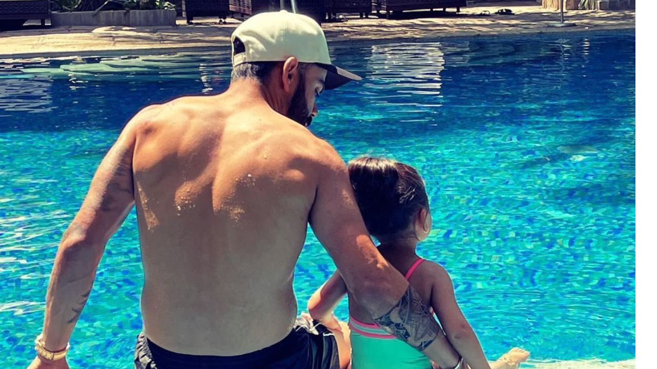 Father-Daughter Goals! Virat Kohli Beats The Heat With Baby Vamika With Some Pool Time