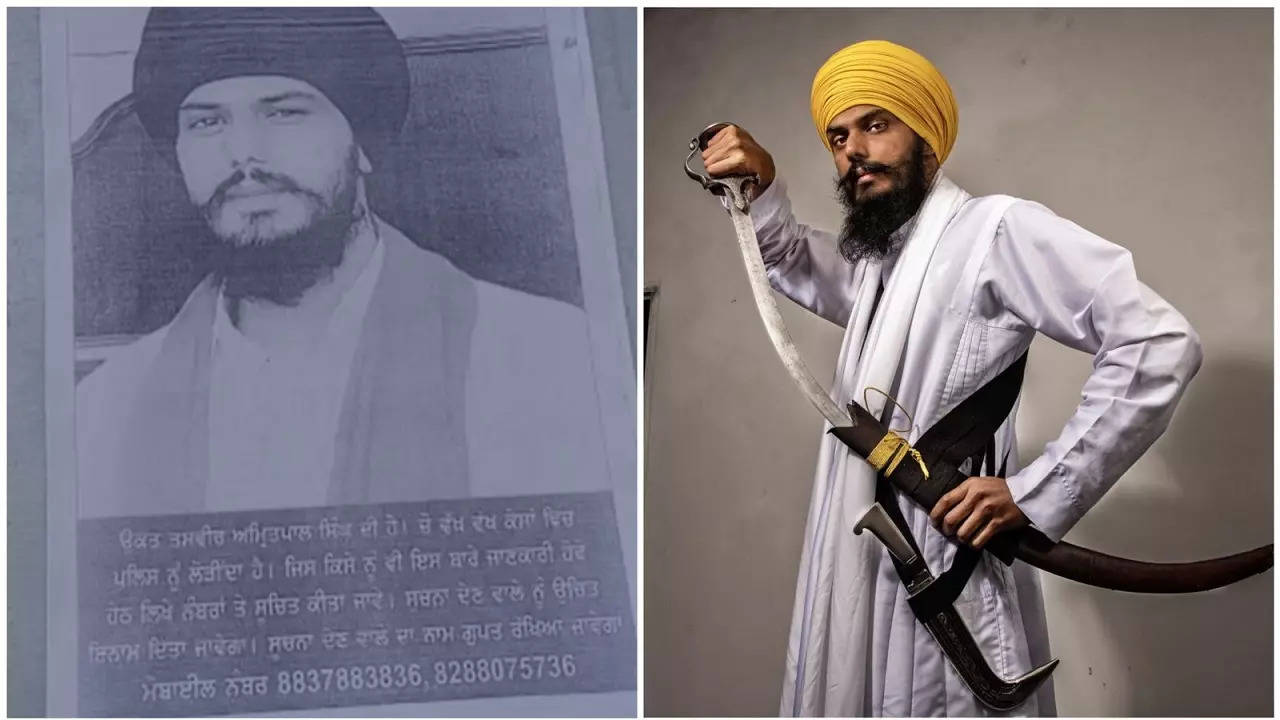 Amritpal Singh Wanted Posters At Batala Railway Station