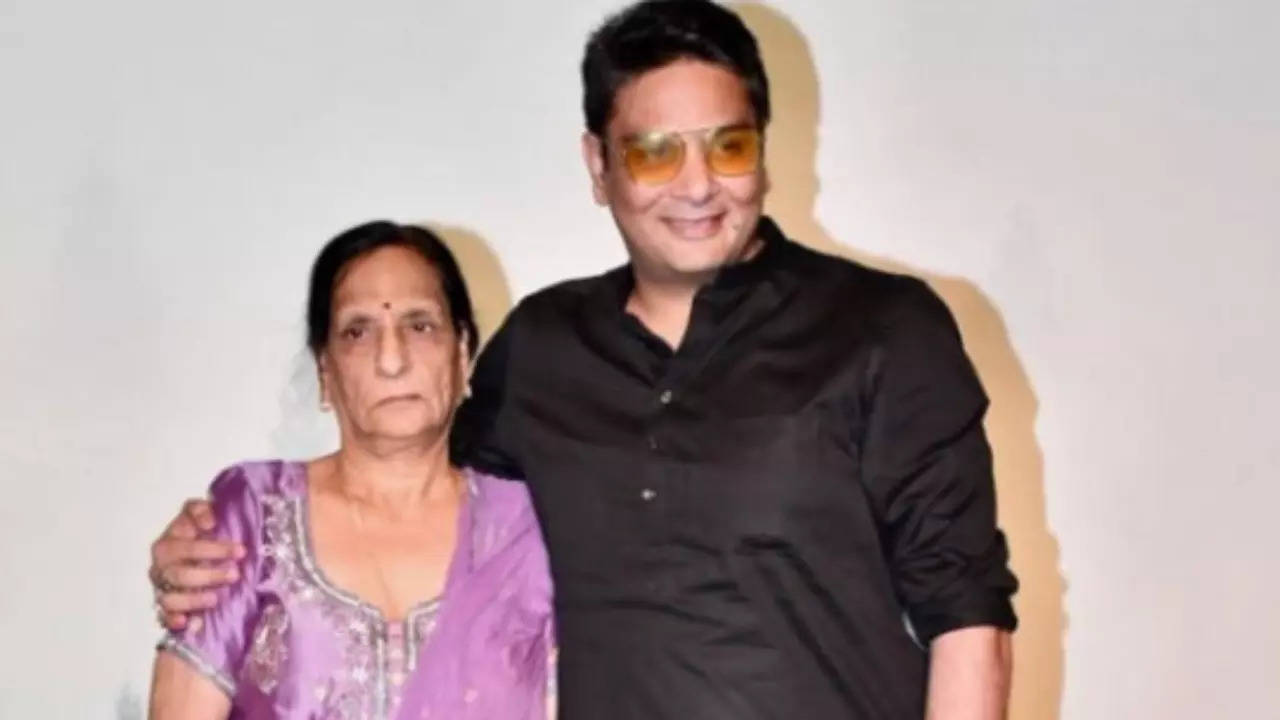 Mukesh Chhabra with his mother