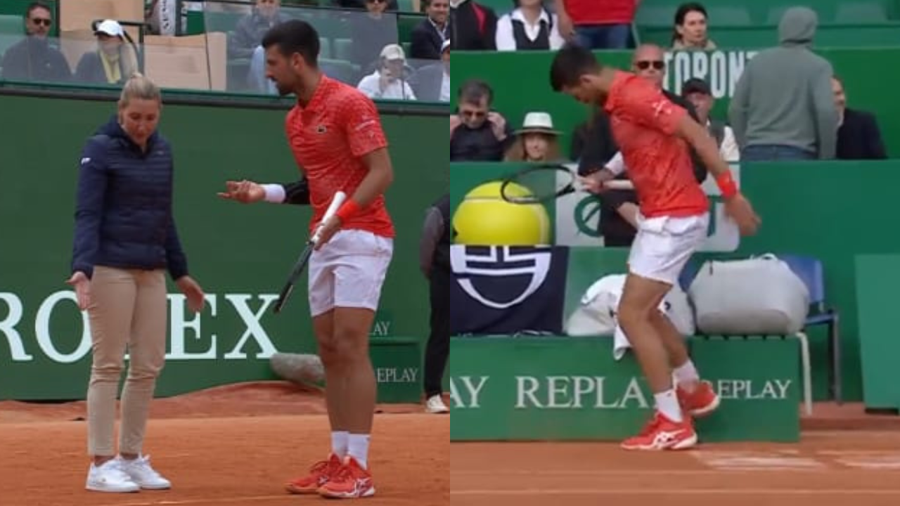 WATCH Angry Novak Djokovic Breaks Racquet, Gets Into Heated Argument With Umpire Amid Shock Loss in Monte Carlo Tennis News, Times picture