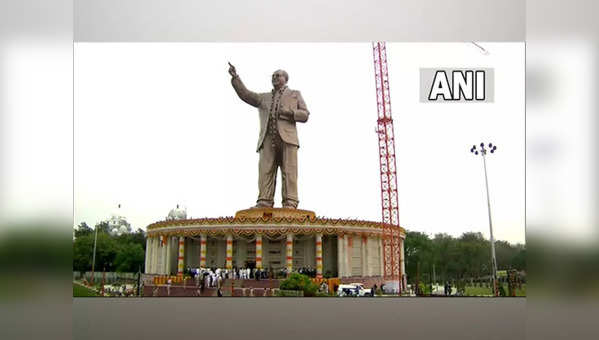 Telangana CM KCR Unveils 125-ft Tall Statue Of BR Ambedkar In Hyderabad ...